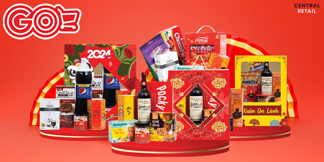 Các mẫu giỏ quà Tết tại Siêu thị GO! Quy Nhơn