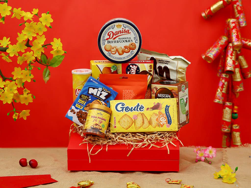 Giỏ quà Tết tại Bách Hóa Xanh – nhiều mức giá, có sẵn tại cửa hàng