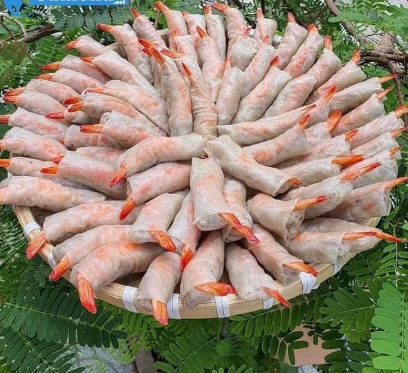 Đặc sản chả ram tôm đất cuộn giòn Chả ram tôm đất Quy Nhơn chiên vàng giòn rụm