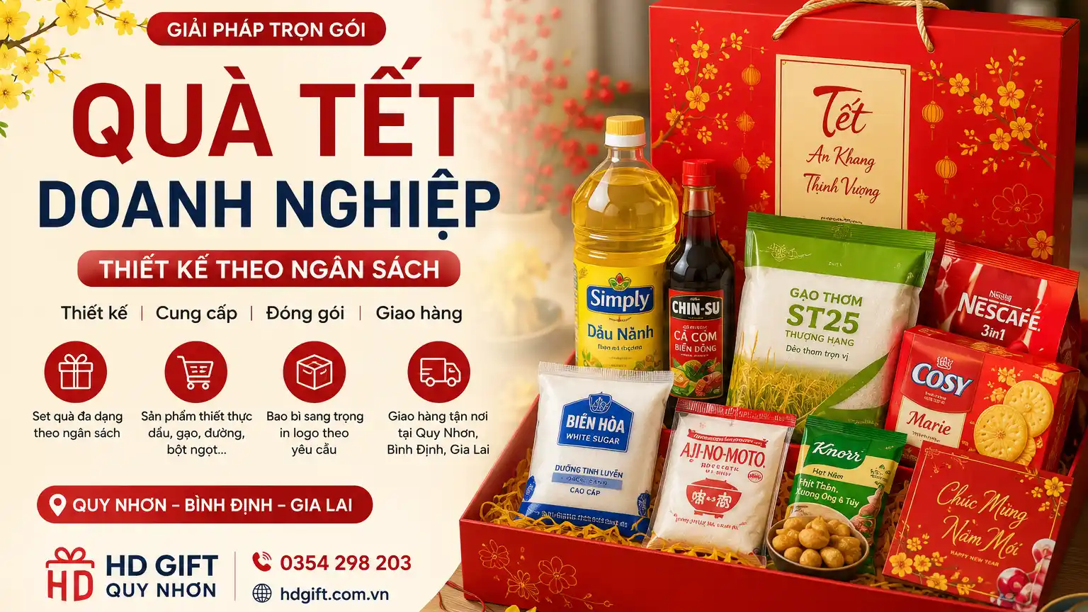 Quà Tết Doanh Nghiệp Quy Nhơn, Bình Định, Gia Lai | Thiết Kế Theo Ngân Sách